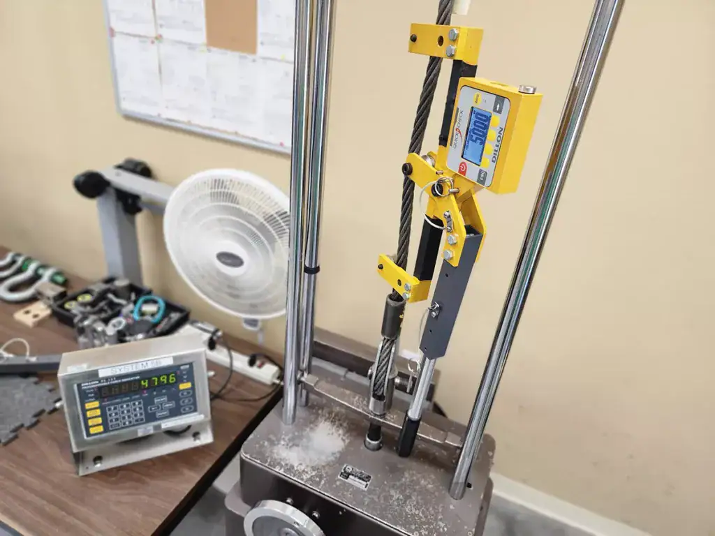 Dillon QuickCheck Calibration secondary Dillon QuickCheck Cable Tension Meter Calibration and Repair service equipment